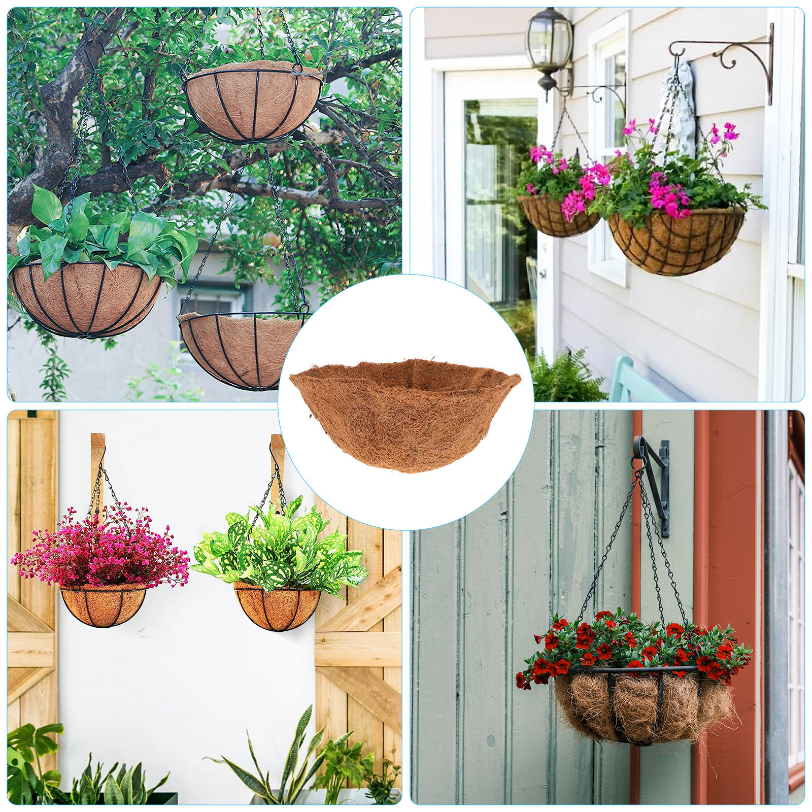 4Pcs Coconut Fiber Hanging Bas - Spider Plant Hanging のレビューと価格