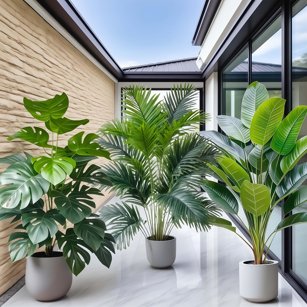 3pcs Large Artificial Areca Pa - Dracaena Marginata のレビューと価格