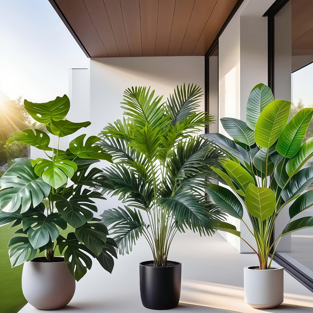3pcs Large Artificial Areca Pa - Dracaena Marginata のレビューと価格