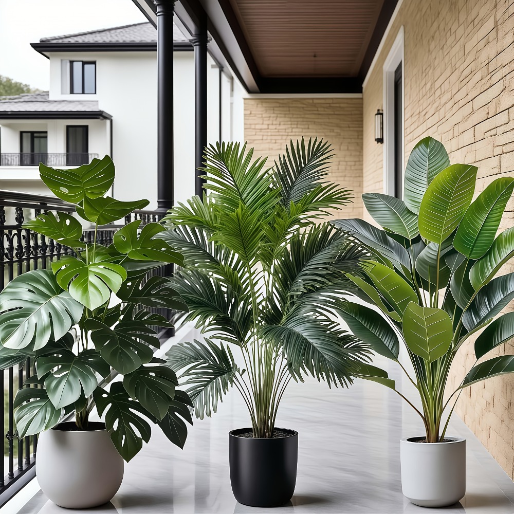 3pcs Large Artificial Areca Pa - Dracaena Marginata のレビューと価格