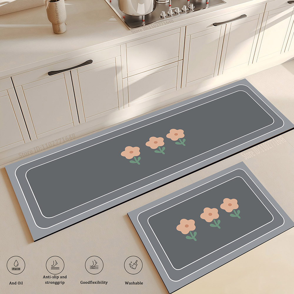 Flower Kitchen Mat Anti-Fatigu - Maranta Prayer Plant のレビューと価格