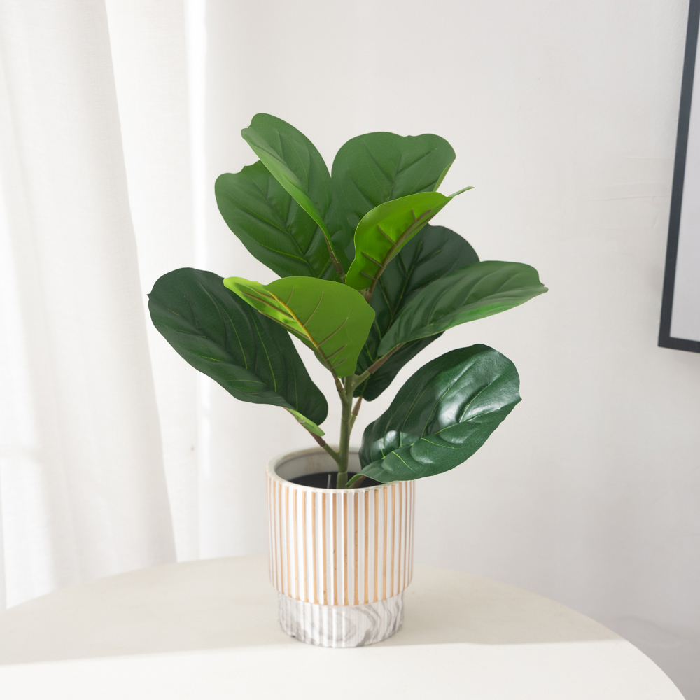 38cm 9 Forks Artificial Ficus  - Ficus Lyrata Tree のレビューと価格