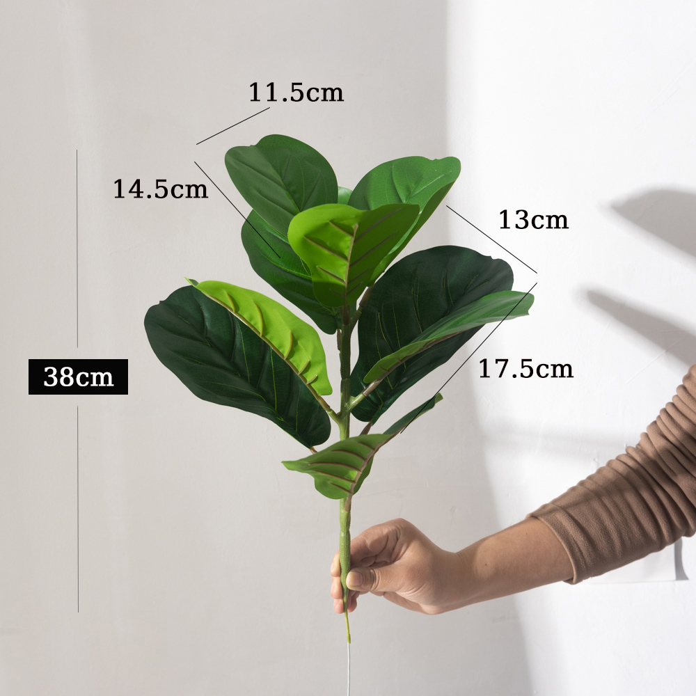 38cm 9 Forks Artificial Ficus  - Ficus Lyrata Tree のレビューと価格