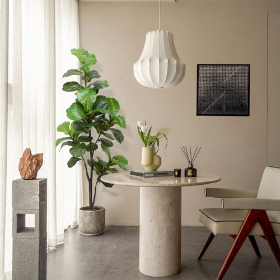Artificial Fiddle Leaf Fig Tre - Ficus Lyrata Tree のレビューと価格