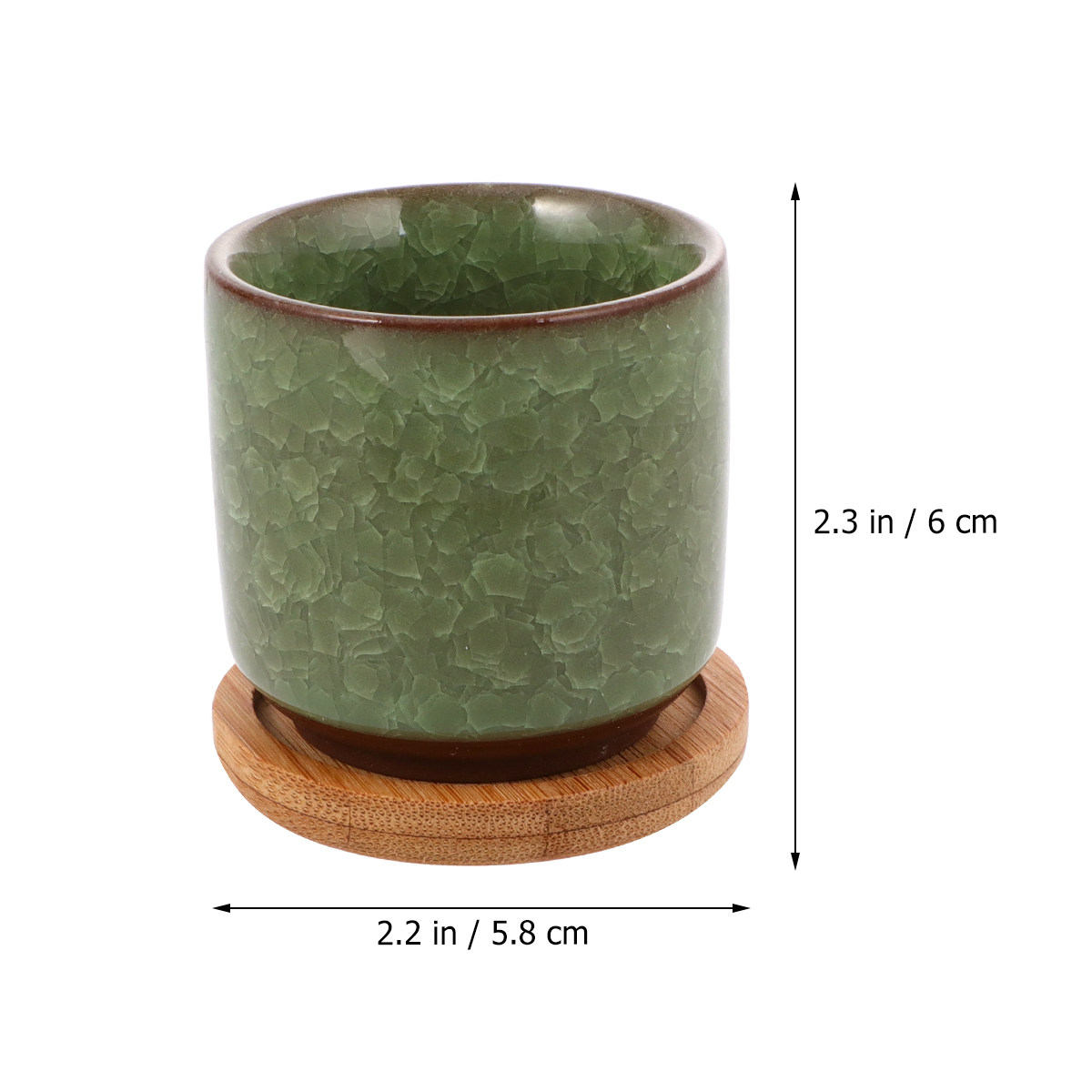 Mini Cracked Glaze Ceramic Pot - Aloe Vera Pot のレビューと価格