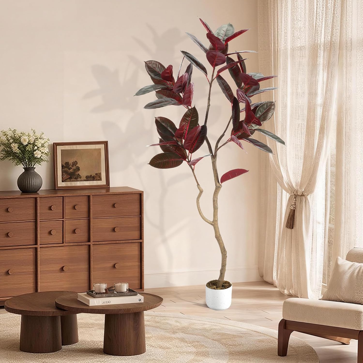 Artificial Fiddle Leaf Fig Tre - Ficus Lyrata Tree のレビューと価格