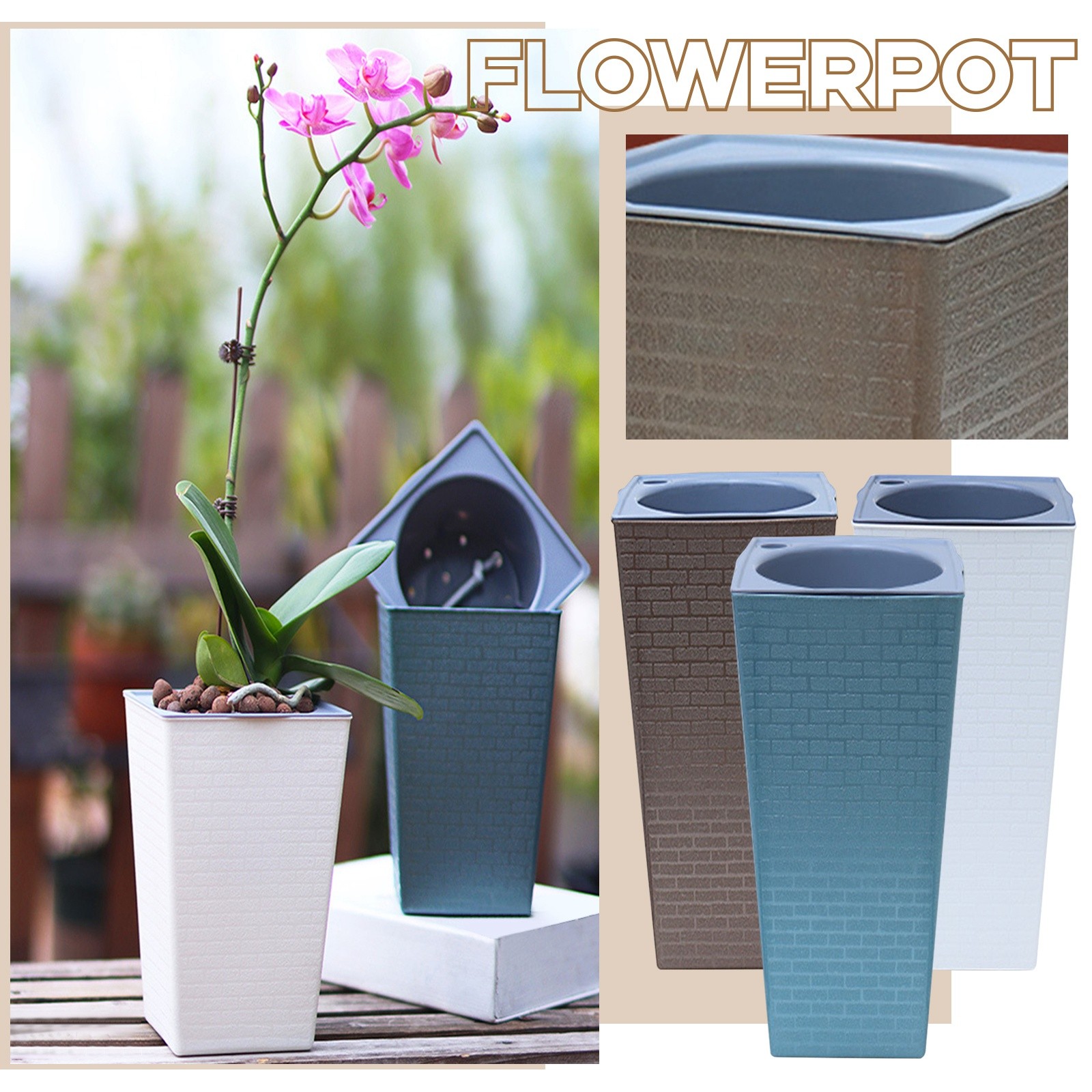 Bonsai-pattern Square Flowerpo - Pilea Peperomioides のレビューと価格