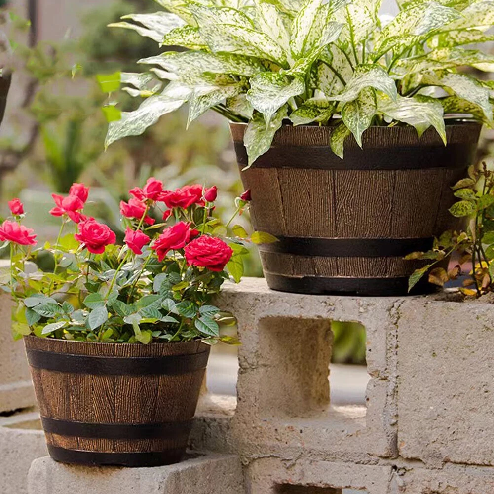 Rustic Whiskey Bucket Resin Po - Aloe Vera Pot のレビューと価格