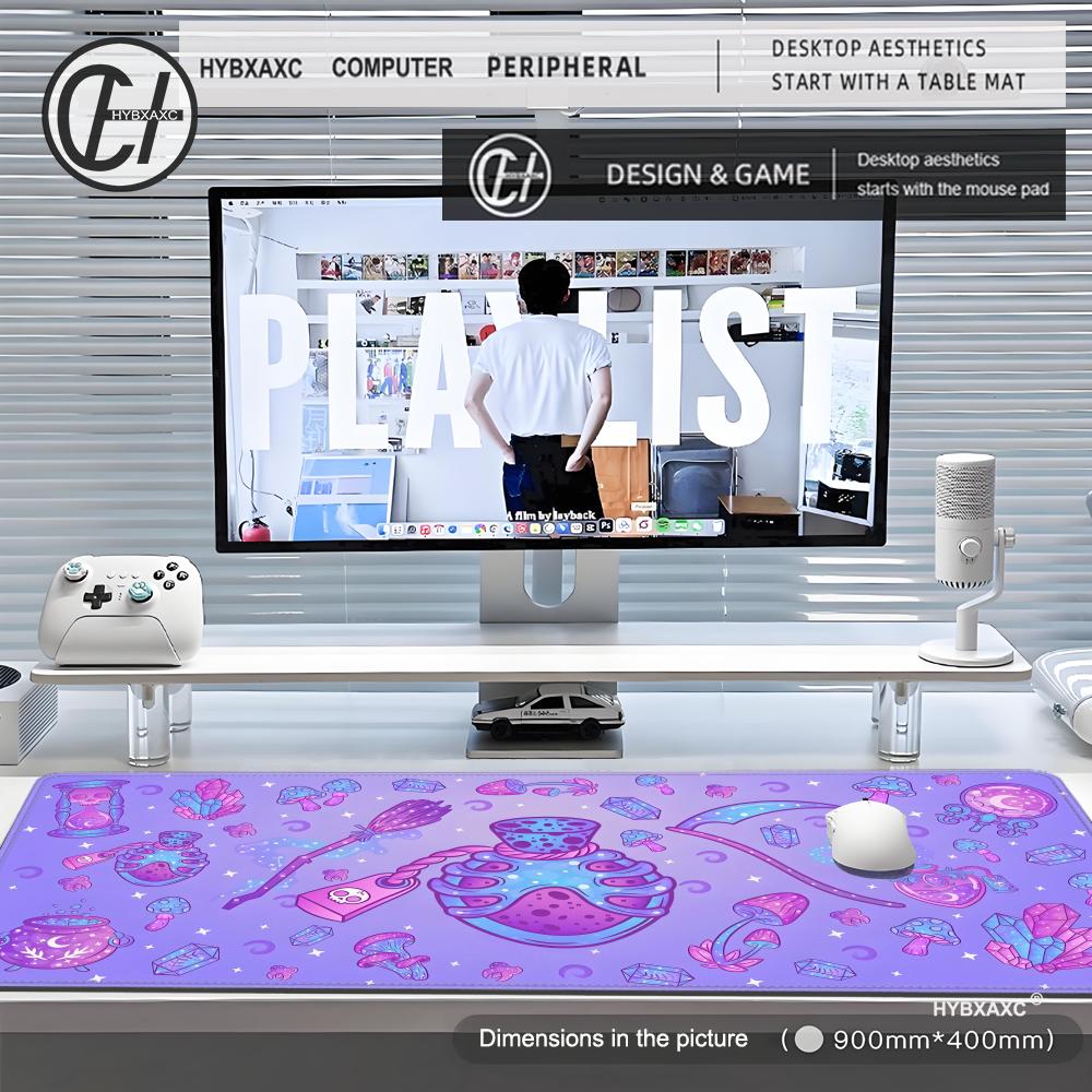 Cute Kawaii Goth Mouse pad XL  - Tradescantia Purple のレビューと価格