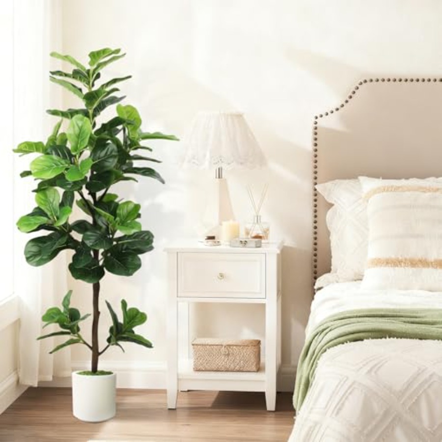 5Feet Artificial Fiddle Leaf F - Ficus Lyrata Tree のレビューと価格