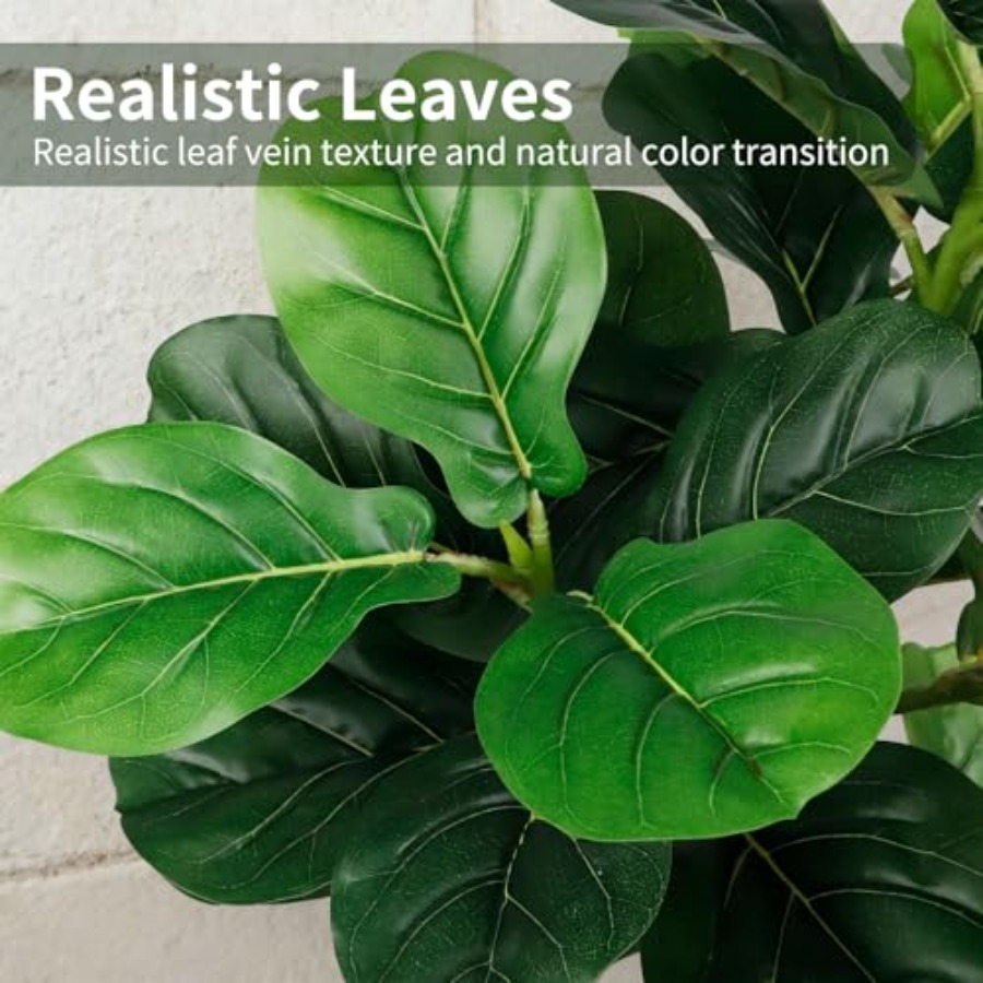 5Feet Artificial Fiddle Leaf F - Ficus Lyrata Tree のレビューと価格
