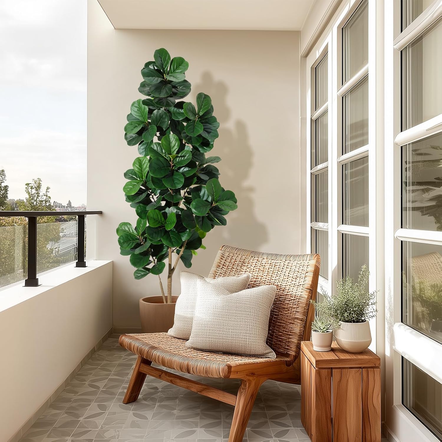 4FT/5FT/6FT/7FT Fiddle Leaf Fi - Ficus Lyrata Tree のレビューと価格