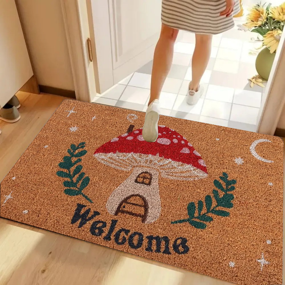 Welcome Retro Floral Doormat O - Maranta Prayer Plant のレビューと価格