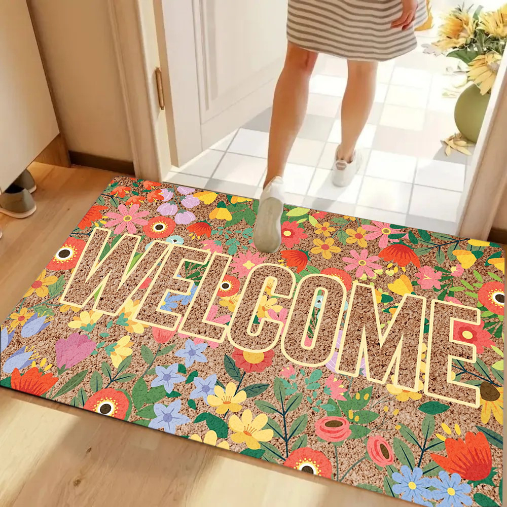 Welcome Retro Floral Doormat O - Maranta Prayer Plant のレビューと価格